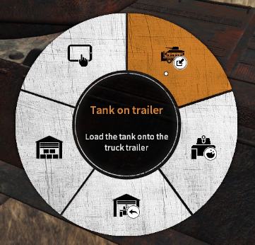 Mit dieser Option können Sie den Tank zur Werkstatt transportieren. - Ausheben von Tanks im Tank Mechanic Simulator - Grundlagen - Anleitung zum Tank Mechanic Simulator