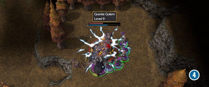 Der mächtige Golem hat ein wertvolles Artefakt für Ihren Helden, aber es ist eine sehr mächtige Einheit, die viele Feinde in seiner Nähe betäuben kann. - Die Toten ausgraben | Warcraft III Reforged Walkthrough - Kampagne für Untote - Warcraft III Reforged Guide