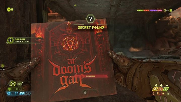 Nachdem Sie den Durchgang zerstört haben, müssen Sie weiterfahren, bis Sie das Ende des Tunnels erreichen - Doom Eternal: Exultia Geheimnisse Karten und Ort - Sammlerstücke und Geheimnisse - Doom Eternal Guide