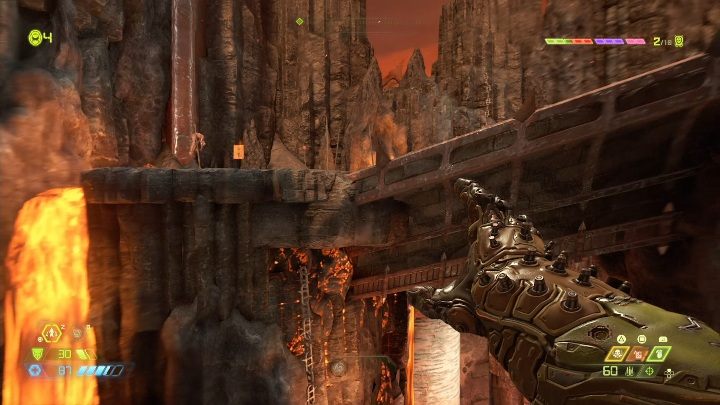 Nachdem Sie den Dungeon verlassen haben, gehen Sie zu den Wänden, die Sie erklimmen müssen, um zum nächsten Level zu gelangen - Doom Eternal: Exultia Geheimnisse Karten und Ort - Sammlerstücke und Geheimnisse - Doom Eternal Guide