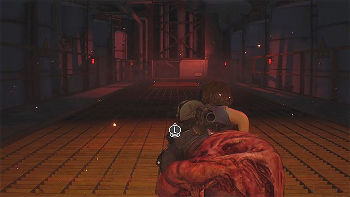 Die nächste Szene ist teilweise interaktiv - Sie müssen nur vorwärts kriechen, dh den linken Analogknopf verwenden (nach oben kippen) - Resident Evil 3: Letztes Duell mit Nemesis-Komplettlösung - Story-Komplettlösung - Resident Evil 3-Anleitung
