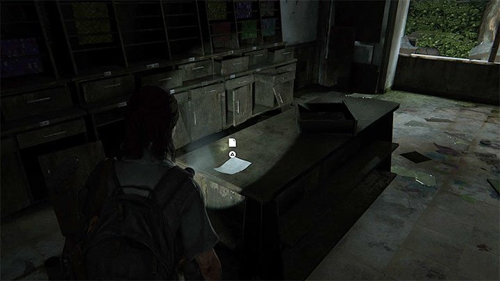 Sie finden die Notiz an einer unbeleuchteten Stelle - sie liegt auf dem Tisch - The Last of Us 2: Hillcrest - Sammlerstücke, Artefakte, Münzen - Seattle Day 2 - Ellie - The Last of Us 2 Guide