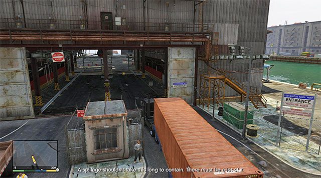 Der Ort, an dem der LKW anhält - GTA 5: Scouting the Port - Walkthrough zur Mission - Hauptmissionen - GTA 5-Leitfaden
