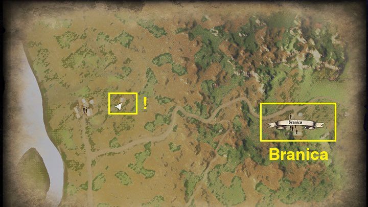 Das Jagdhaus befindet sich westlich des Dorfes Branica in der Nähe einer Hüttengruppe - Mittelalterliche Dynastie: Bogen - wie kommt man dahin? - FAQ - Medieval Dynasty Guide
