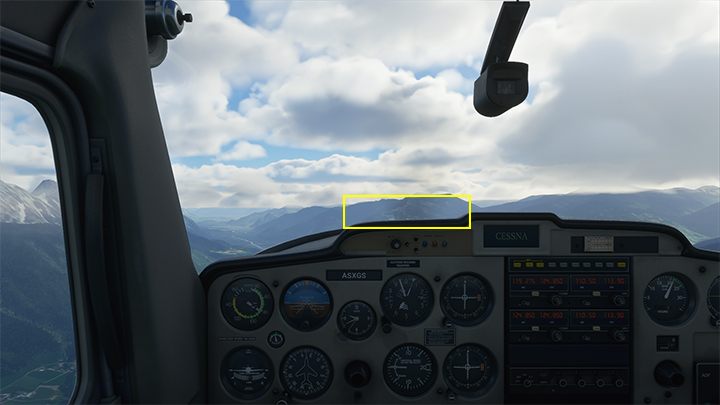 6 - Während des Trainings und Lernens können Sie den Realismus ein wenig biegen und die GPS-Karte einschalten, indem Sie die V-Taste drücken - Microsoft Flight Simulator: Kreuzfahrt - Flugschule - Microsoft Flight Simulator 2020-Handbuch