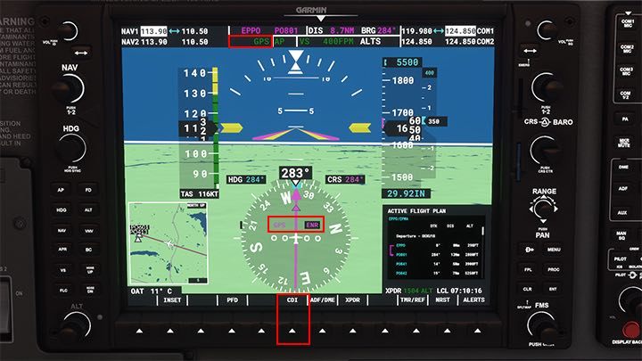 2 - Wählen Sie im Modusfenster die Schaltfläche NAV - Microsoft Flight Simulator: Autopilot - Wie wird es bedient? - Fortgeschrittenes Fliegen - Microsoft Flight Simulator 2020-Handbuch