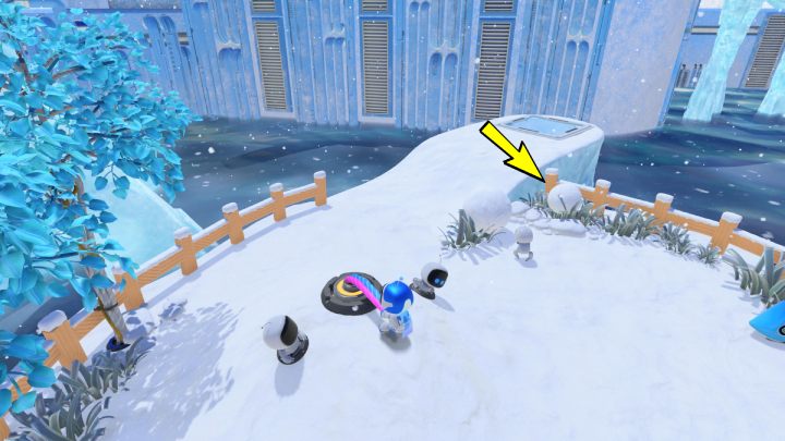 Auf einer kleinen schneebedeckten Insel werden Sie feststellen, dass ein Bot einen Schneemann steckt - Astros Playroom: Trophies - Anhang - Astros Playroom Guide