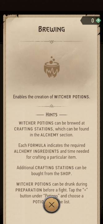 Effekt: Ermöglicht die Herstellung von Tränken - The Witcher Monster Slayer: Skills - Alchemie - Skills - Witcher Monster Slayer Guide