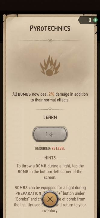 Effekt: Alle Bomben verursachen mehr Schaden - The Witcher Monster Slayer: Skills - Alchemie - Skills - Witcher Monster Slayer Guide