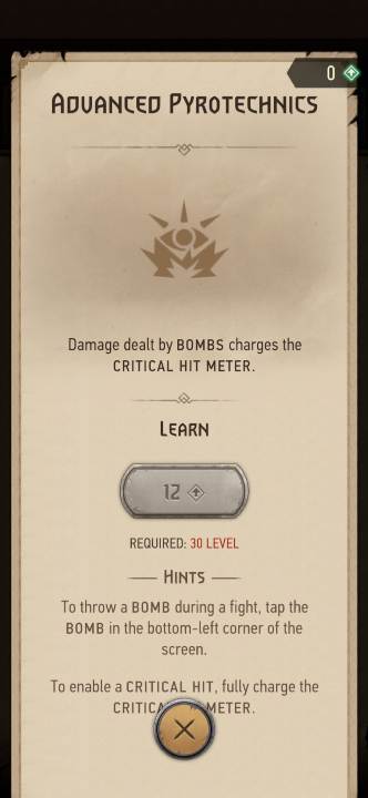 Effekt: Bomben laden die kritische Trefferanzeige auf - The Witcher Monster Slayer: Skills - Alchemie - Skills - Witcher Monster Slayer Guide
