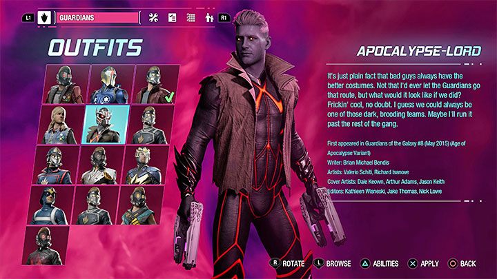 Dieses Outfit befindet sich als Geheimnis in Kapitel 12 – Guardians of the Galaxy: Star-Lord (Peter Quill) – Outfits – Kostüme – Guardians of the Galaxy Guide