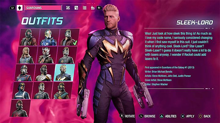 Sie erhalten dieses Outfit im Laufe des Spiels automatisch - Guardians of the Galaxy: Star-Lord (Peter Quill) - Outfits - Kostüme - Guardians of the Galaxy Guide
