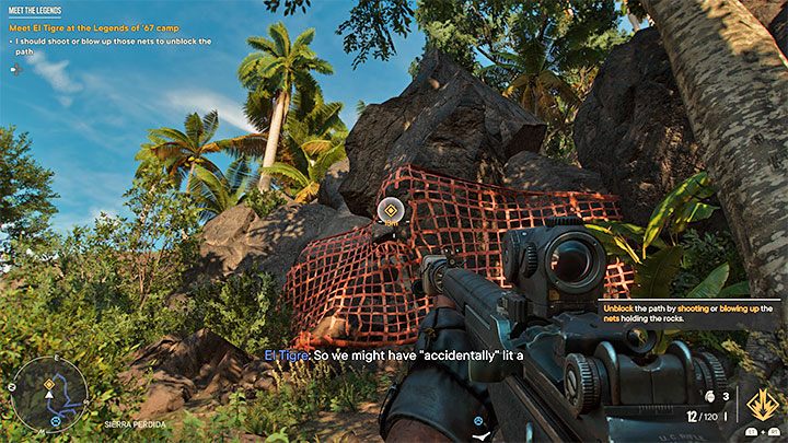 Später werden Sie mehrmals auf Hindernisse in Form großer Steine ​​stoßen – ein Beispiel ist im beigefügten Bild dargestellt – Far Cry 6: Meet the Legends – Komplettlösung – Operationen – El Este – Far Cry 6 Guide
