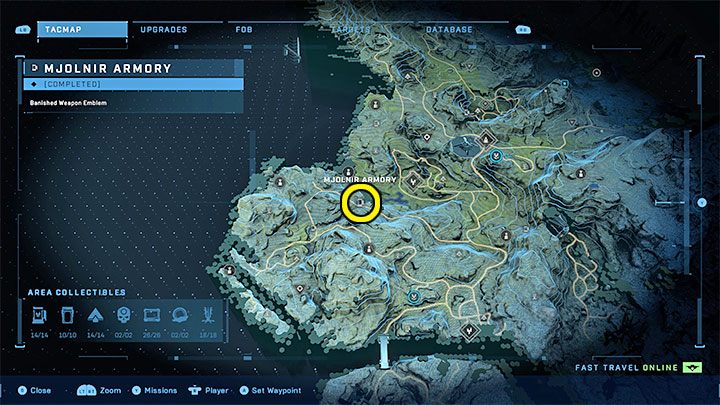 Die Waffenkammer befindet sich im westlichen Teil der Region – Halo Infinite: Mjolnir Armory and Spartan Cores (Connections) – Connections – Halo Infinite Guide