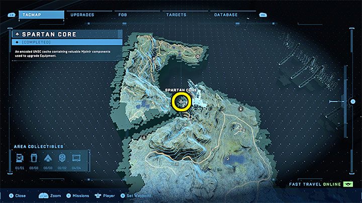 Der Kern befindet sich am nördlichen Ende der Region, neben dem Außenposten Tremonius – Halo Infinite: Mjolnir Armory und Spartan Cores (Verbindungen) – Verbindungen – Halo Infinite Guide