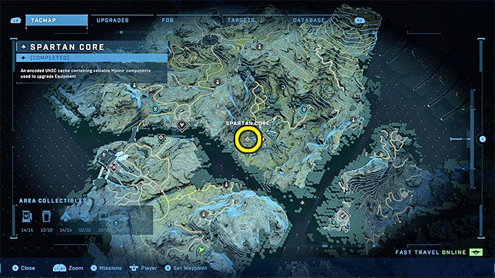 Der Kern befindet sich im südöstlichen Teil der Region, neben dem ersten Turm – Halo Infinite: Mjolnir Armory und Spartan Cores (Verbindungen) – Verbindungen – Halo Infinite Guide