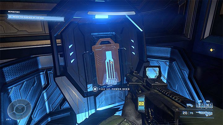 Gehen Sie im neu entdeckten Bereich zur Tür auf der oberen Ebene – Halo Infinite: Repository (Reckoning) – Sammelliste, Schädel, Audioprotokolle – Siedlung – Halo Infinite Guide