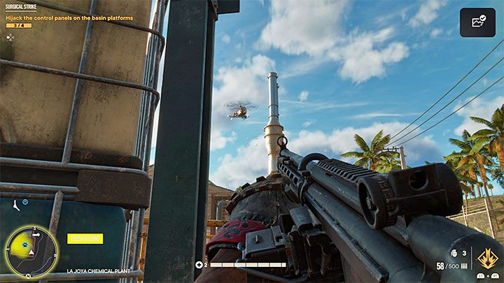 Erwarten Sie, dass feindliche Hubschrauber über der Chemiefabrik auftauchen, während Sie die Schalttafeln kapern – Far Cry 6: Surgical Strike – Komplettlösung – El Este – Far Cry 6 Guide
