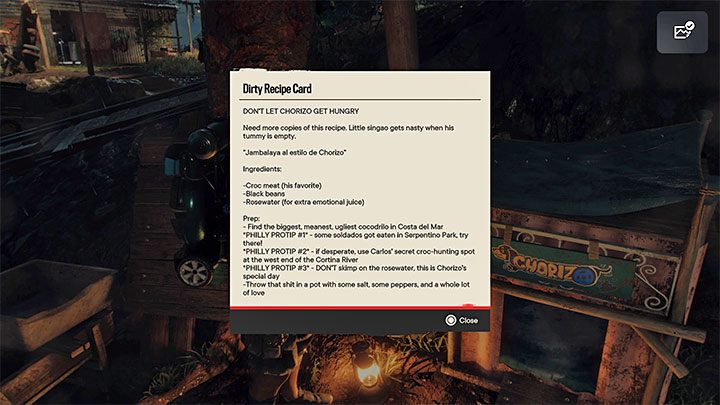 An der Wand neben dem Ort, an dem diese Operation begann, ist eine schmutzige Rezeptkarte angebracht – Far Cry 6: Who’s a Good Boy – Komplettlösung – Yaran-Geschichten – Madrugada – Far Cry 6 Guide