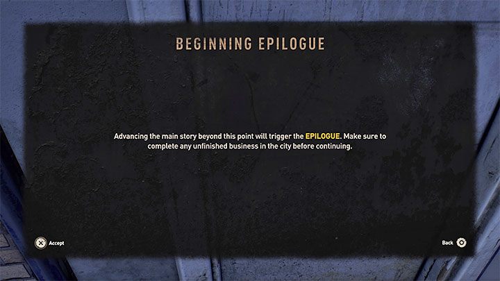 Oben finden Sie eine Tür, aber bevor Sie sie öffnen, benachrichtigt Sie das Spiel über den sogenannten Punkt, an dem es kein Zurück mehr gibt – Dying Light 2: The Breakthrough – Komplettlösung – Story-Quest – Leitfaden zu Dying Light 2
