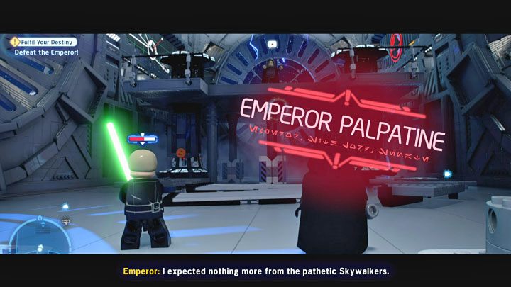 Kaiser Palpatine ist der zweite Boss, dem man im Finale von Episode VI begegnet – LEGO Skywalker Saga: Darth Vader und Kaiser Palpatine – Boss, wie besiegt man ihn?  - Bosse - LEGO Skywalker Saga Guide