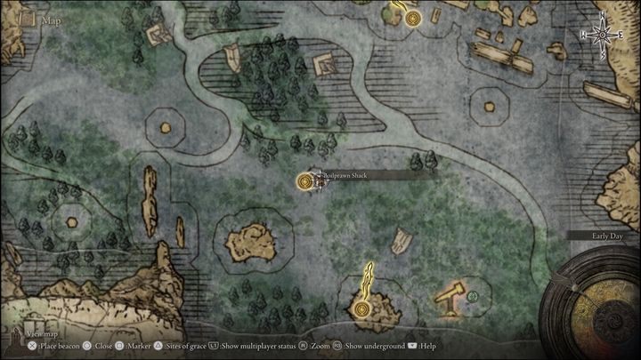 Sie müssen von Rya aus nach Nordosten gehen (der Screenshot zeigt die genaue Position des Mannes) - Elden Ring: Rya / Zorayas - Komplettlösung für die Questreihe - Quests - Elden Ring Guide