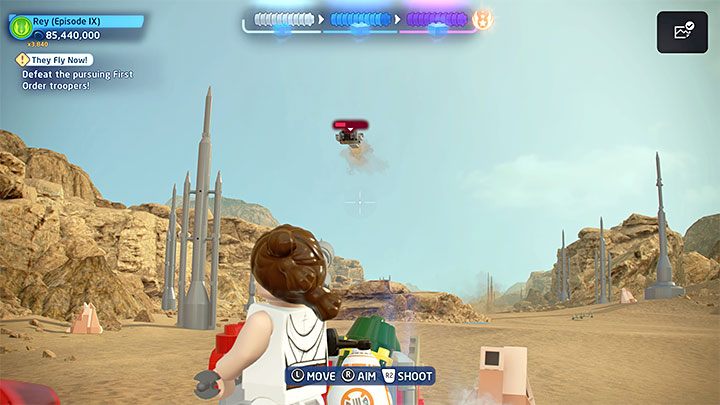 In diesem Level gibt es 3 Herausforderungen – LEGO Skywalker Saga: They Fly Now – Komplettlösung – Episode 9 – Der Aufstieg Skywalkers – LEGO Skywalker Saga Guide
