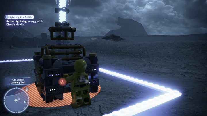 Sprechen Sie noch einmal mit dem Questgeber am Landeplatz – LEGO Skywalker Saga: Lightning in a Bottle – Komplettlösung – Ajan Kloss – Widerstandslager – LEGO Skywalker Saga Guide