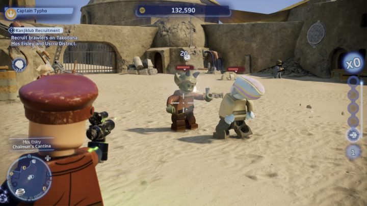 Gehen Sie zu Tatooine nach Mos Eisley - LEGO Skywalker Saga: Kanjiklub-Rekrutierung - Komplettlösung - Takodana - Schloss Maz - LEGO Skywalker Saga Guide