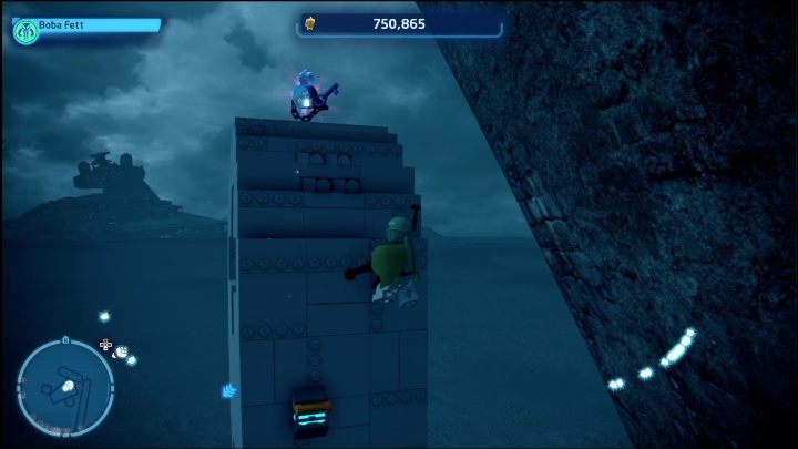 Das Sammlerstück, bei dem es sich um ein Raumschiff handelt, befindet sich oben auf einer Säule vor der Zitadelle – LEGO Skywalker Saga: Sith Citadel – Liste aller Rätsel – Exegol – LEGO Skywalker Saga Guide