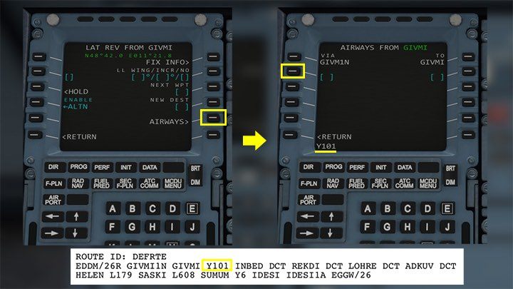 When you click on the GIVMI point, the option to enter the NEXT WPT or air corridor navigation point appears as AIRWAYS - Microsoft Flight Simulator: How to program MCDU on-board computer? - Passenger aircraft - Microsoft Flight Simulator 2020 Guide