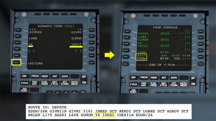 You do the same in the corridor - Microsoft Flight Simulator: How to program MCDU on-board computer? - Passenger aircraft - Microsoft Flight Simulator 2020 Guide