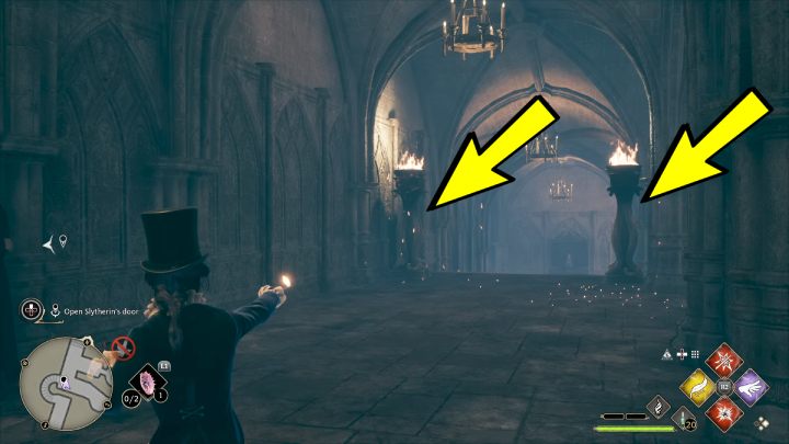 Um die Tür aufzuschließen, müssen Sie 3 Fackeln anzünden – Hogwarts Legacy: Im Schatten des Arbeitszimmers – Beziehungsquests – Sebastian – Hogwarts Legacy Guide