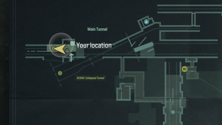 Das zweite Echo im eingestürzten Tunnel befindet sich in einem der Seitentunnel – Alan Wake 2: All Echoes – Alan – Initiation – Alan Wake – Alan Wake 2 Guide