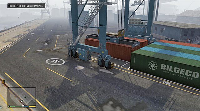 Auch dieses Mal müssen Sie zwei Container transportieren, aber die Steuerung dieses Krans ist etwas komplizierter – GTA 5: Scouting the Port – Komplettlösung für die Mission – Hauptmissionen – GTA 5-Leitfaden