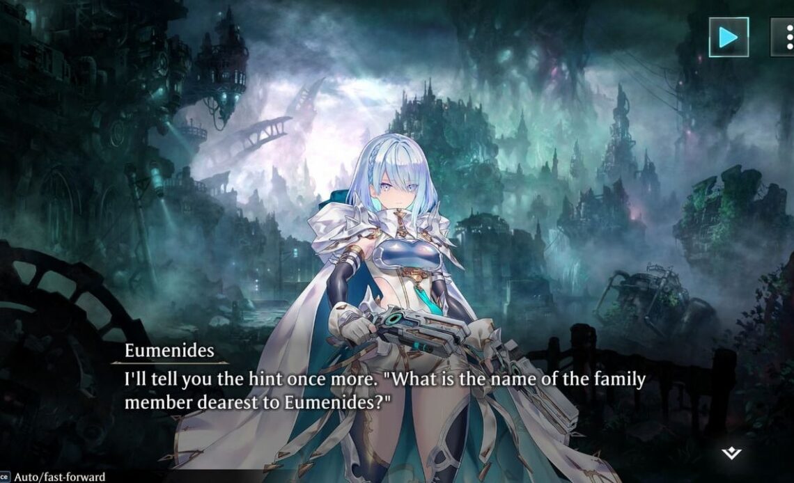 Password in Shadowverse Worlds Beyond. Anwser to Who is Eumenides
