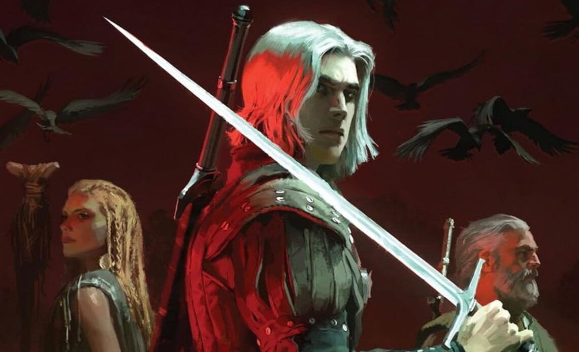 The Witcher Crossroads of Ravens cover has arrived. It’s Geralt like you’ve never seen him before, image source: Orbit Books.