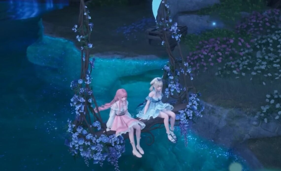 Answer to Blue Tears Bubbling Up hint in Infinity Nikki. Let’s complete Kindled Inspiration together, image source: Infinity Nikki, developer: Infold Games.