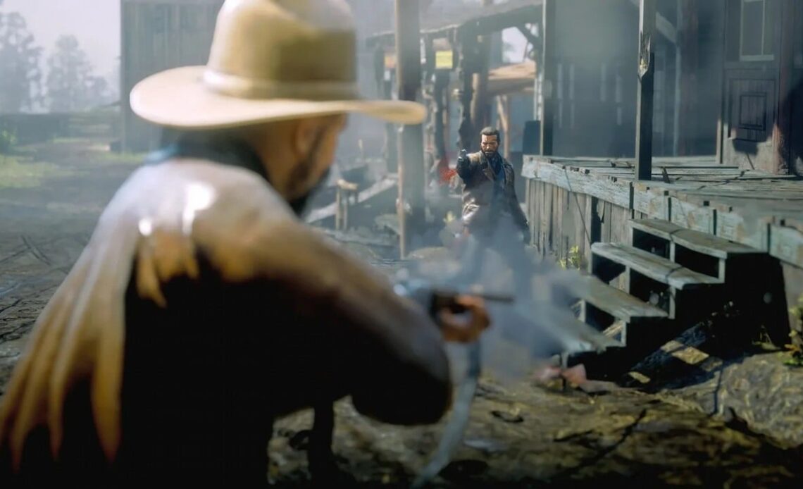 Arthur Morgan just like Max Payne. New Red Dead Redemption 2 mod expands combat possibilities, image source: Rededrunk / Nexus Mods / Rockstar Games.