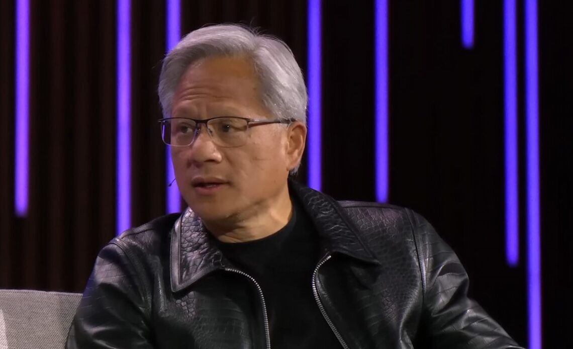 Nvidia CEO believes AI will affect everyone. It will take away jobs, but society will benefit from it, image source: YouTube: Stripe; 2024.