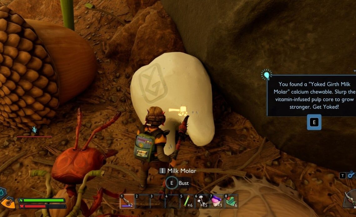 Lost teeth in Grounded 2? Let’s talk about Milk Molars and were to find them, image source: Grounded 2, developer: Obsidian Entertainment, Eidos-Montréal.