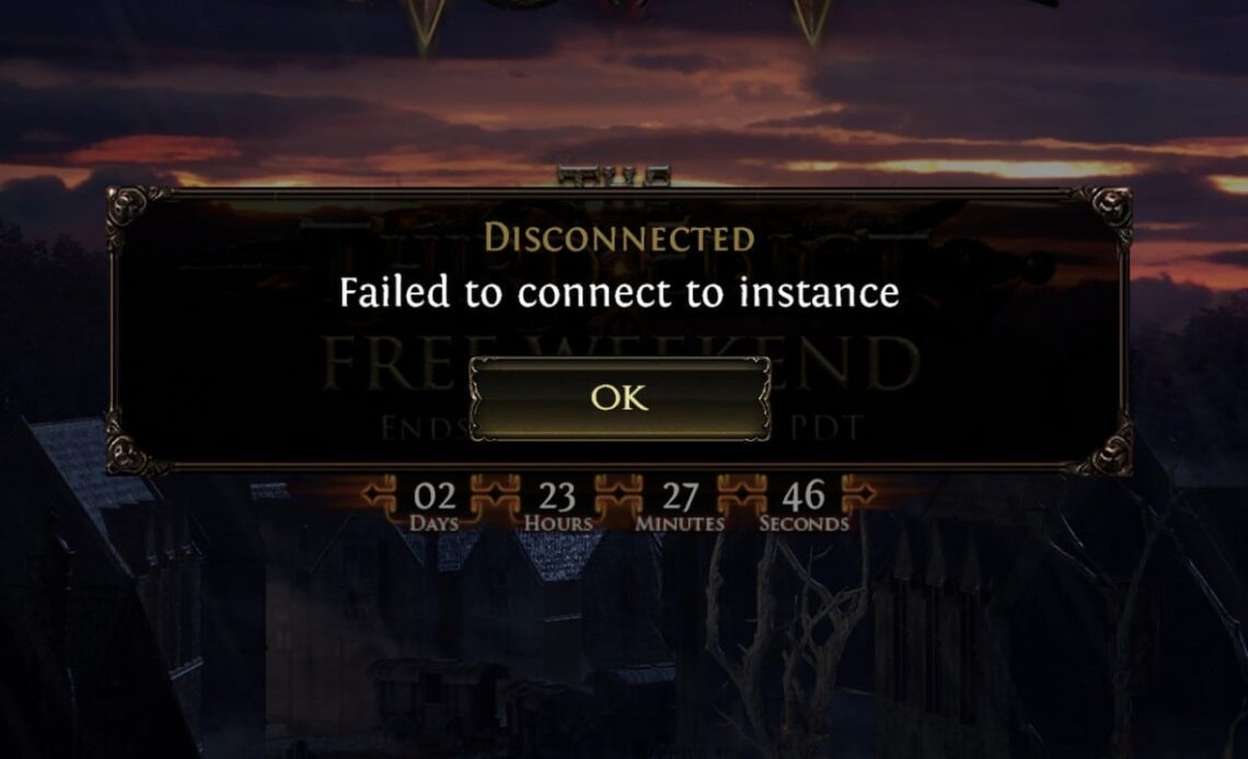 Failed to connect to instance in PoE2? Players can’t join the game due to server issues, image source: Path of Exile 2; Developer: Grinding Gear Games.