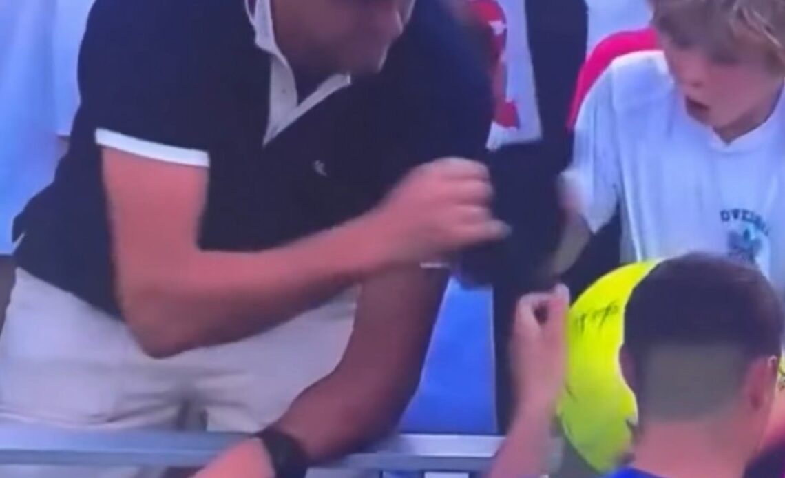 „I became caught up in the heat of the moment,” says Polish CEO after viral video shows him snatching a hat from a kid following Kamil Majchrzak’s US Open match, image source: YouTube.