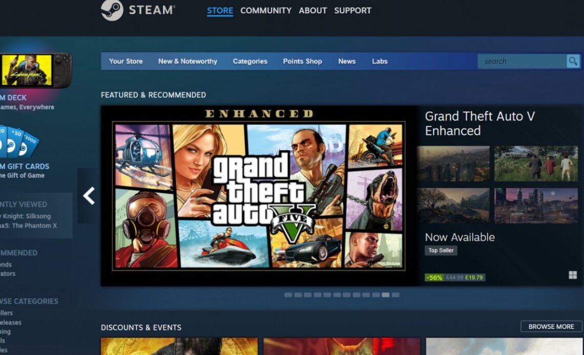 You need a credit card to verify your age on Steam in the UK, other payment cards won’t work, image source: Valve.