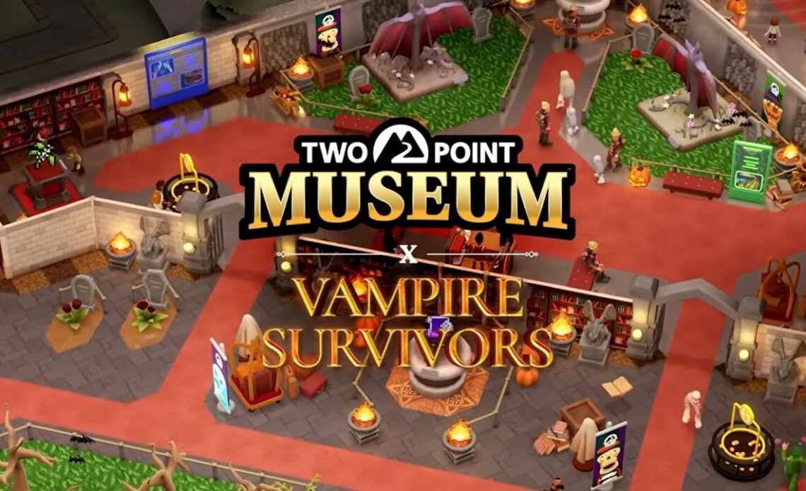 From Bullet Hell to Museum halls, Vampire Survivors is visiting Two Point Museum, image source: Two Point Museum; Developer: Two Point Studios.