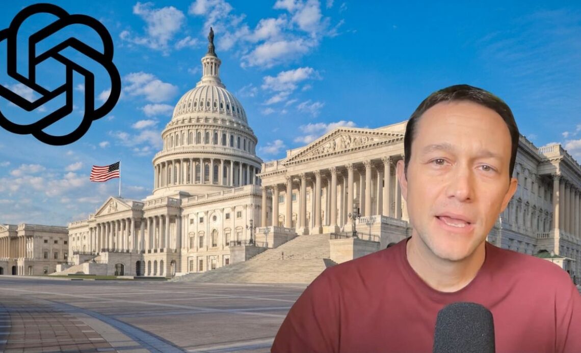 Repbulicans are trying to „sneak” another AI moratorium that would prevent states from regulating the growing industry, image source: Open AI, US Capitol Building, Joseph Gordon-Levitt..