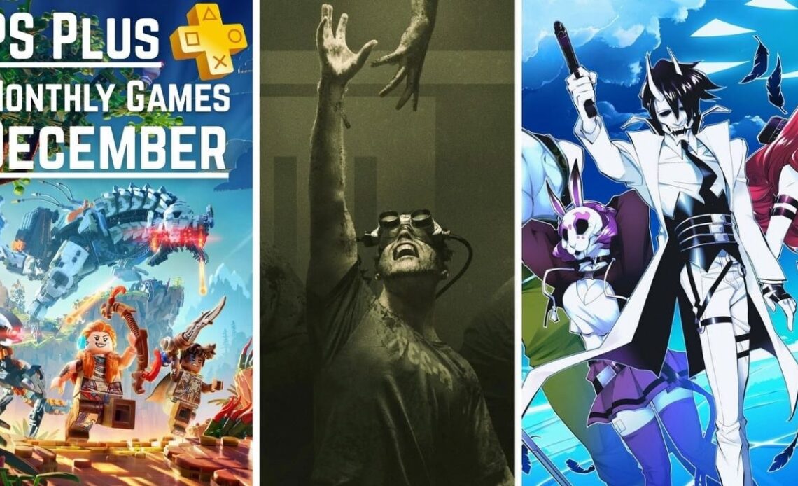 PS Plus free monthly games for December 2025 include a fast-paced indie FPS and a gorgeous LEGO game, image source: LEGO Horizon Adventures, Developer: Guerilla Games & Studio Gobo, The Outlast Trials, Developer: Red Barrels, Neon White, Developer: Ben Esposito.