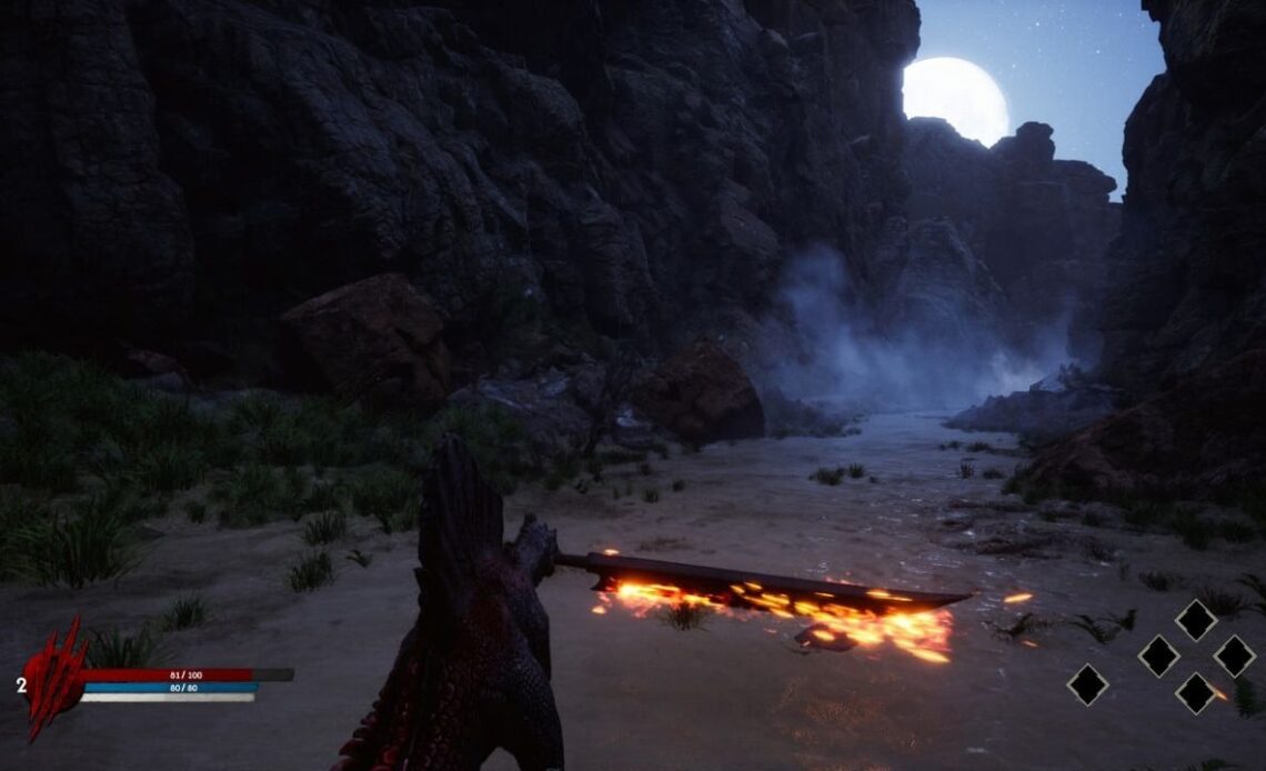 „Dark Souls meets Jurassic Park” This epic sword-wielding dinosaur action RPG has a free demo on Steam right now, image source: Dinoblade, Developer: Team Spino LLC.