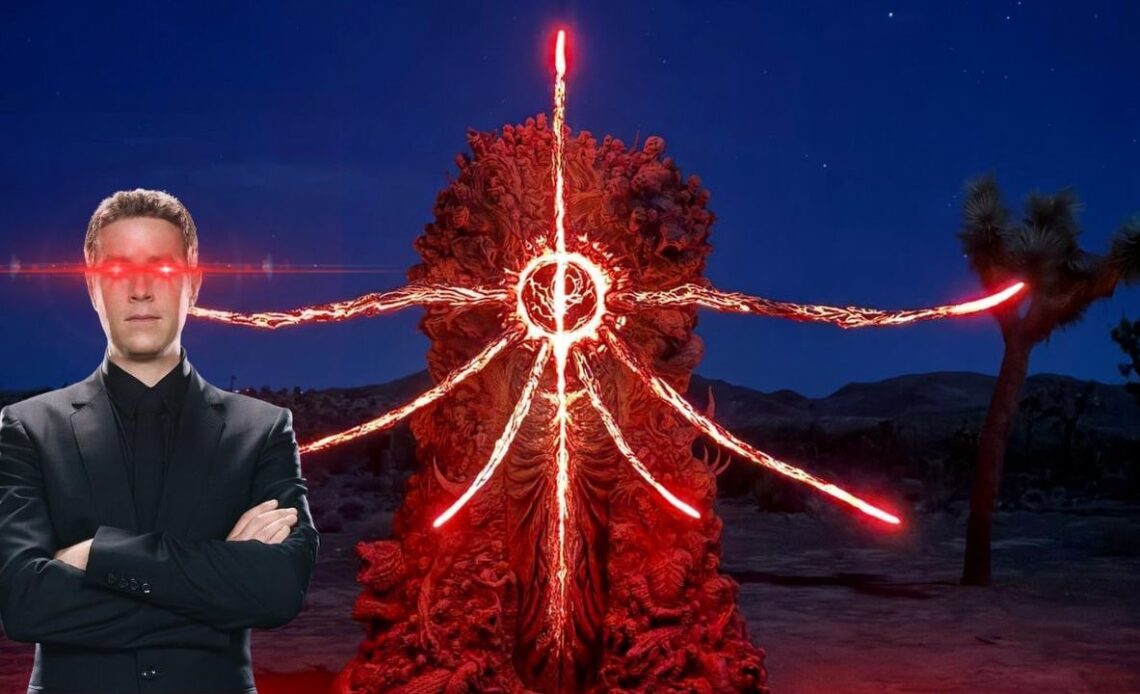 God of War, Diablo, or Elder Scrolls? Internet speculates over mysterious Game Awards statue, image source: Kami on Twitter / X. Geoff Keighley..