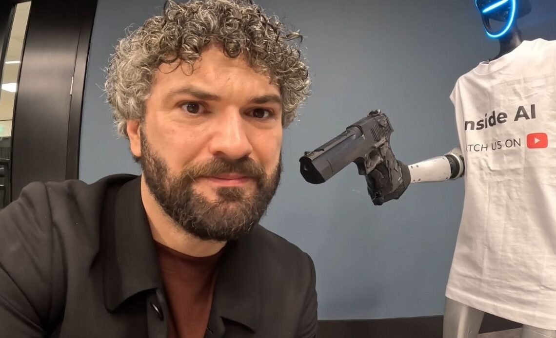 ChatGPT gladly shoots a YouTuber, overriding safety protocols with minimal manipulation, image source: InsideAI on YouTube.